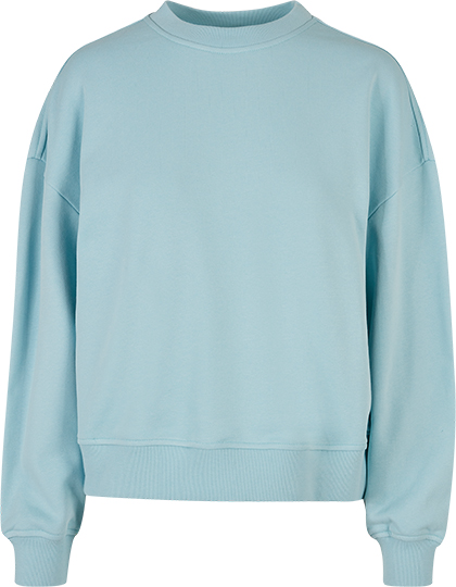 Build Your Brand Ladies Oversized Crewneck Sweatshirt