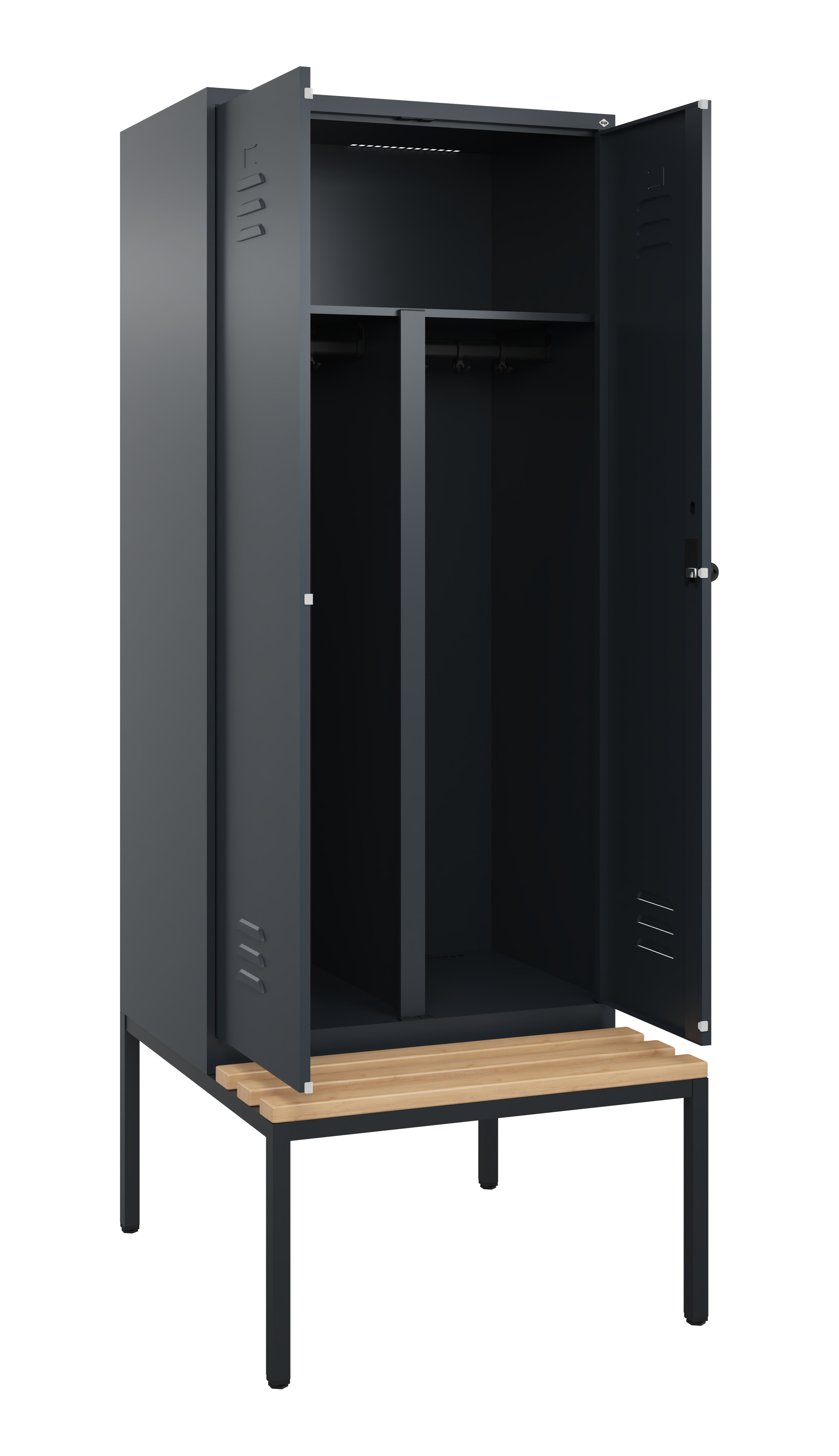 PSA Doppel-Spind Classic Plus, Bank, 2 Abteile, 2120x800x815mm