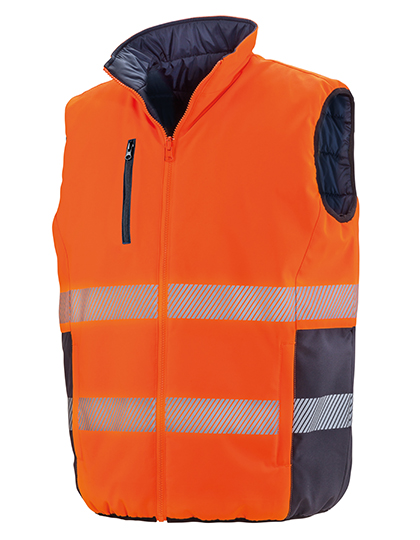 Result Safe-Guard Reversible Soft Padded Safety Gilet Result Safe-Guard Reversible Soft Padded Safety Gilet