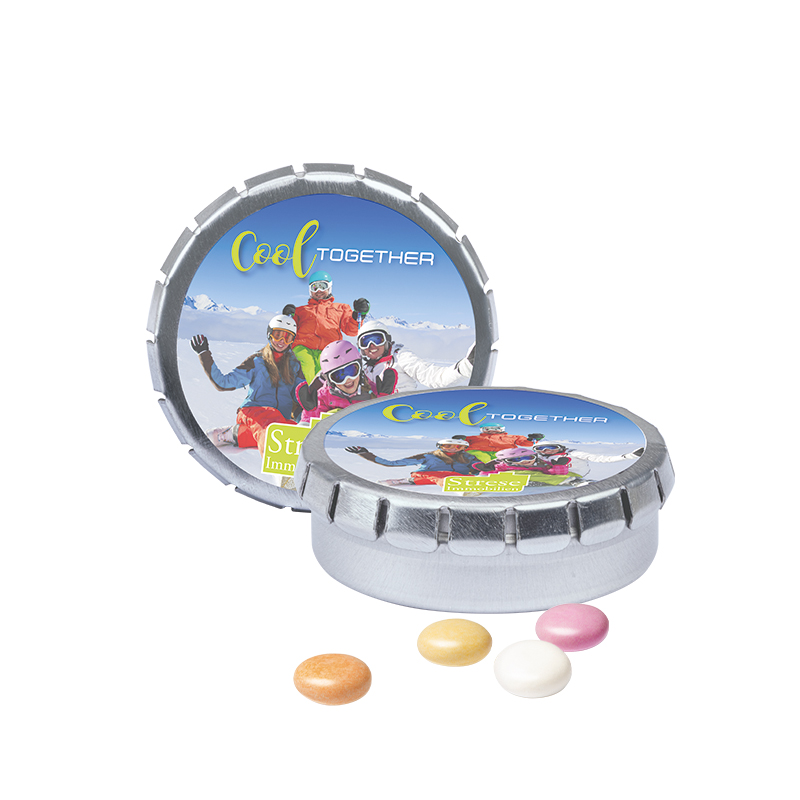 Quick Box silber Mentos Kaudragee Fruit