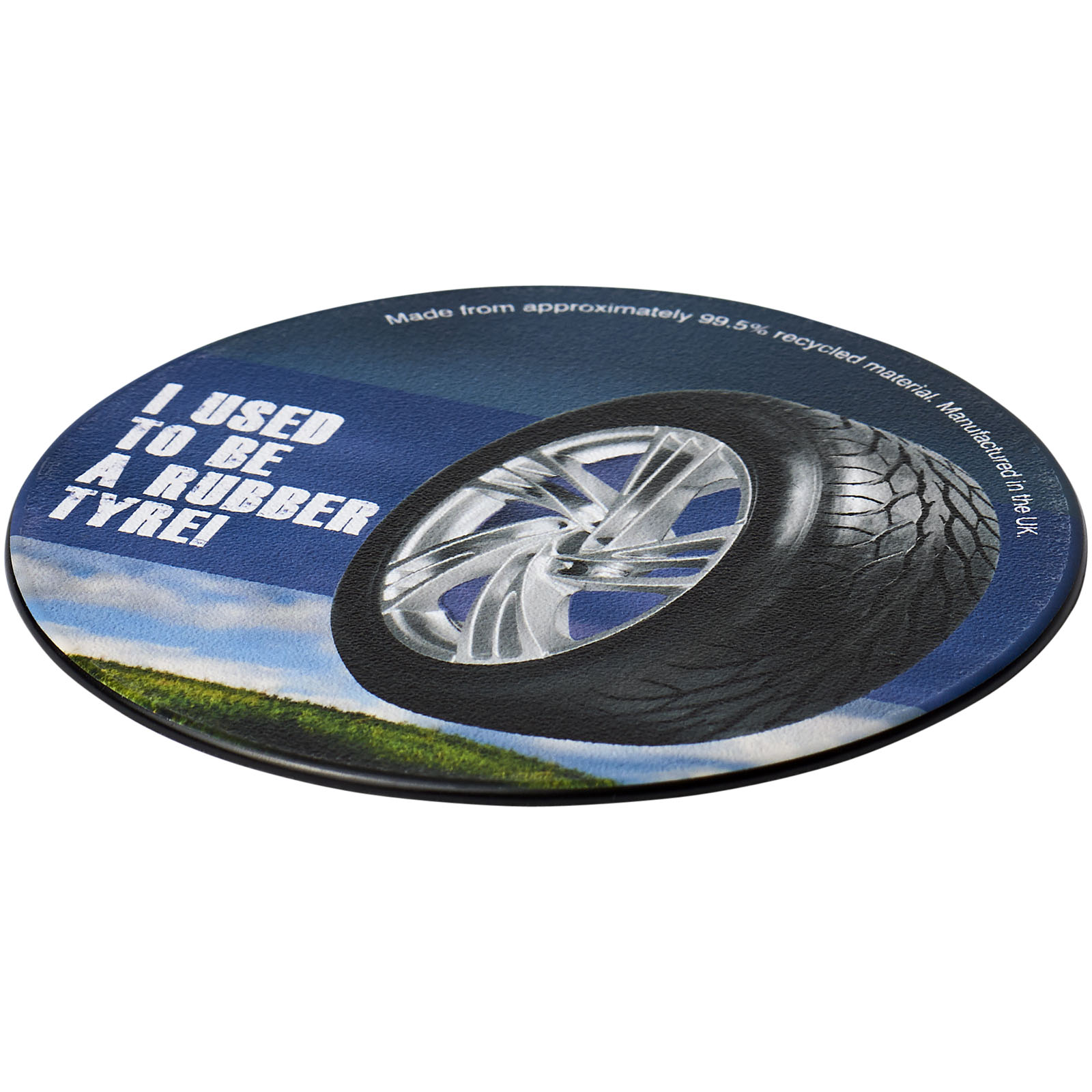 Brite-Mat® runder Untersetzer mit Reifenmaterial