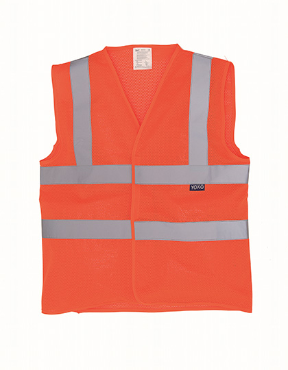 YOKO Hi-Vis Top Cool Recycled Open Mesh Waistcoat YOKO Hi-Vis Top Cool Recycled Open Mesh Waistcoat