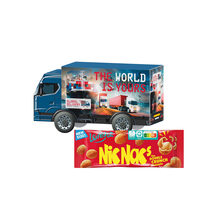 3D-Präsent LKW Lorenz Nic Nac's Erdnüsse 3D-Präsent LKW Lorenz Nic Nac's Erdnüsse