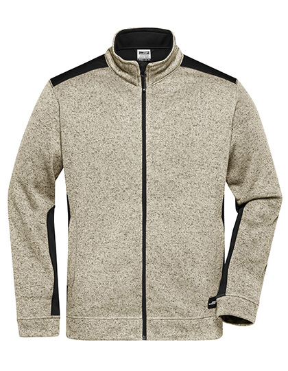 James&Nicholson Men´s Knitted Workwear Fleece Jacket -STRONG-