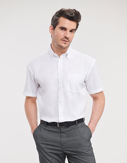 Russell Collection Men´s Short Sleeve Classic Ultimate Non-Iron Shirt