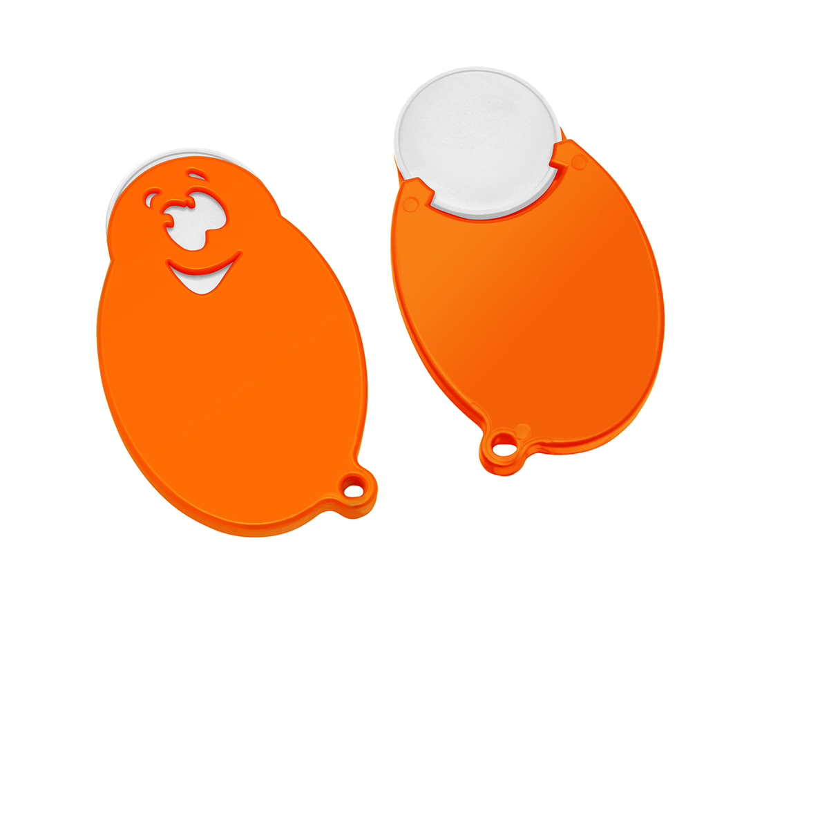 Chiphalter mit 1€-Chip Gesicht Chiphalter mit 1€-Chip Gesicht