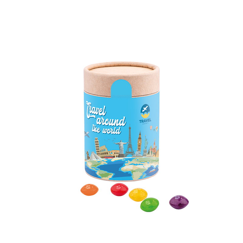 Papierdose Eco Maxi Skittles Kaubonbon Papierdose Eco Maxi Skittles Kaubonbon