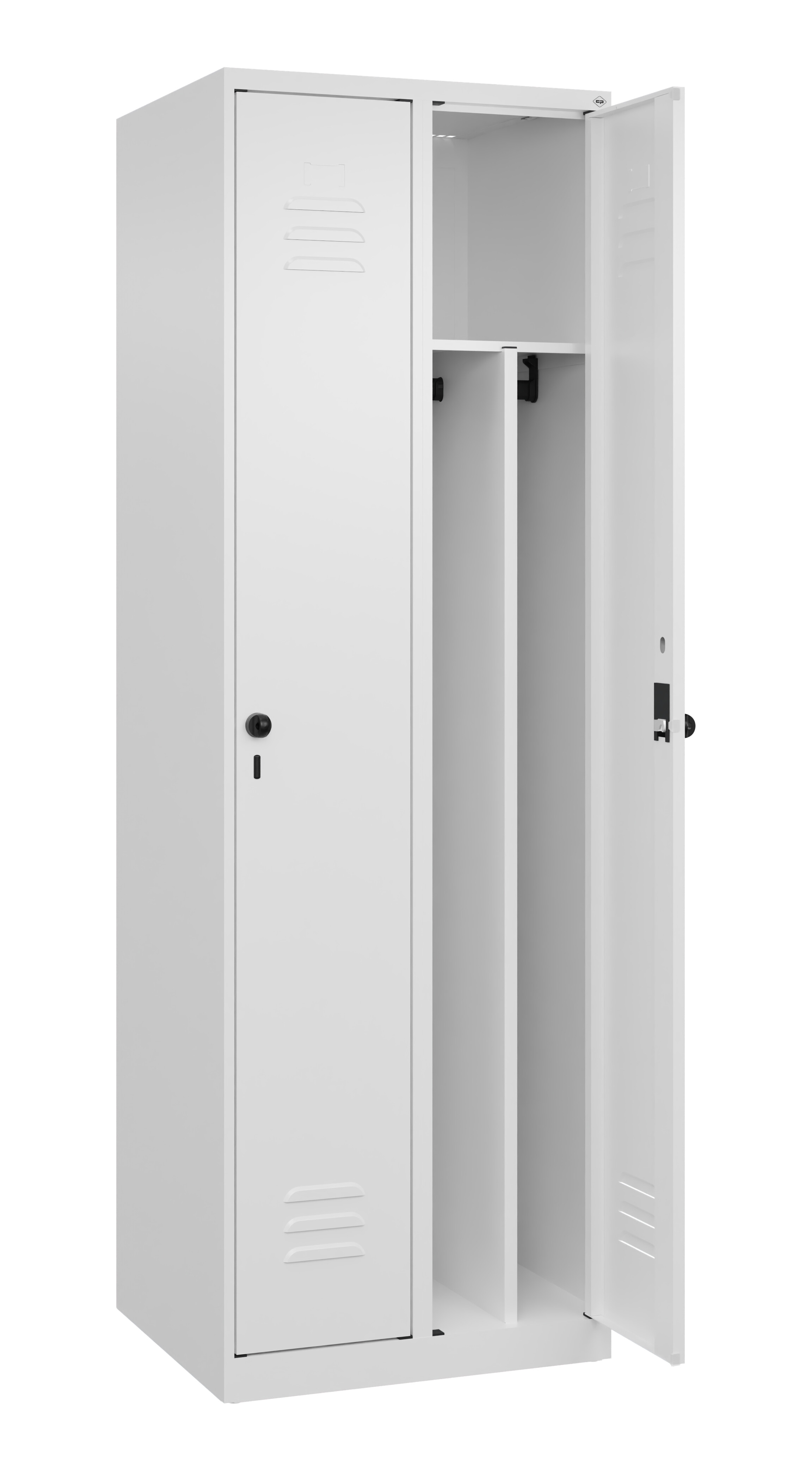 Spind Classic Plus, 2 Abteile, 1850x600x500mm