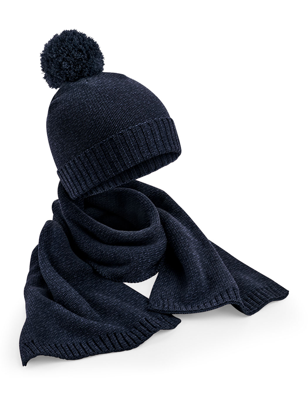 Beechfield Knitted Scarf and Beanie Gift Set Beechfield Knitted Scarf and Beanie Gift Set