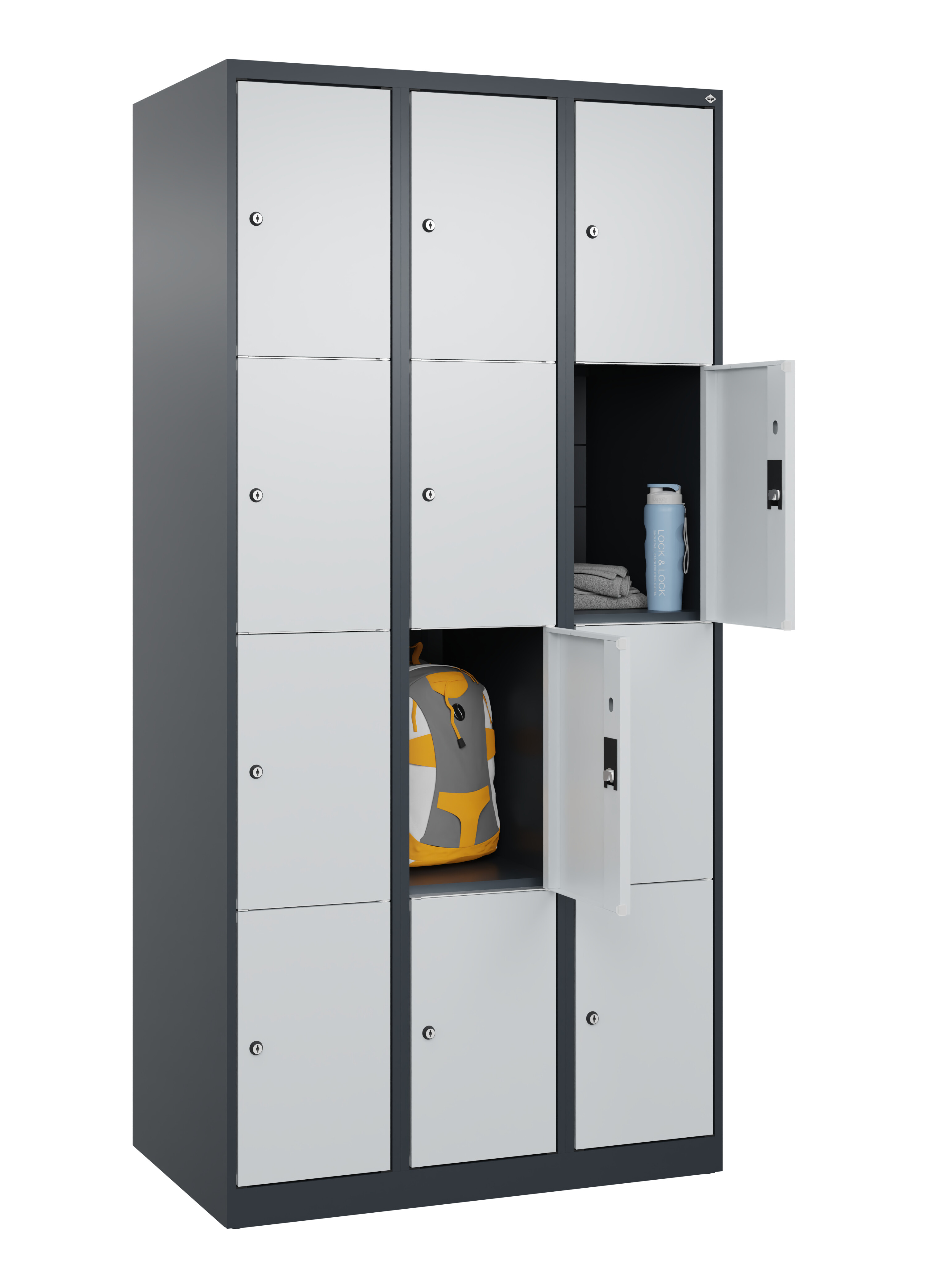 Schließfachschrank Classic Plus, 12 Fächer, 1850x900x500mm Schließfachschrank Classic Plus, 12 Fächer, 1850x900x500mm