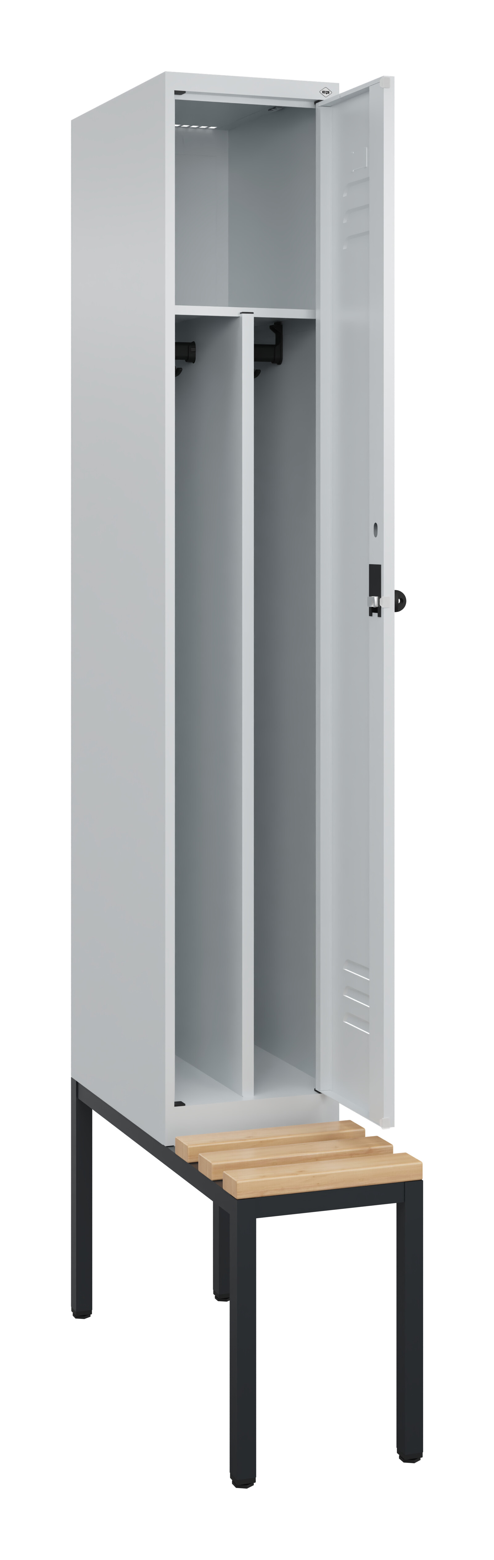 Spind Classic Plus, Bank, 1 Abteil, 2120x300x815mm Spind Classic Plus, Bank, 1 Abteil, 2120x300x815mm