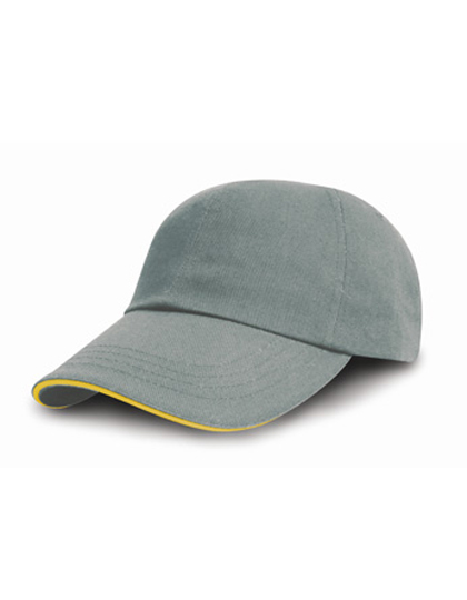 Result Headwear Brushed Cotton Decorators Cap With Sandwich Peak Result Headwear Brushed Cotton Decorators Cap With Sandwich Peak