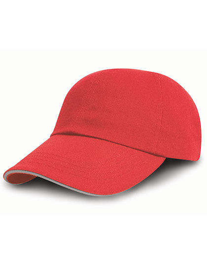 Result Headwear Brushed Cotton Decorators Cap With Sandwich Peak Result Headwear Brushed Cotton Decorators Cap With Sandwich Peak