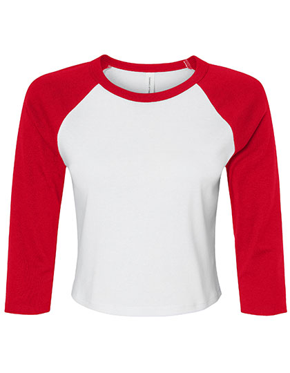 Bella Women´s Micro Rib 3'4 Raglan Baby Tee