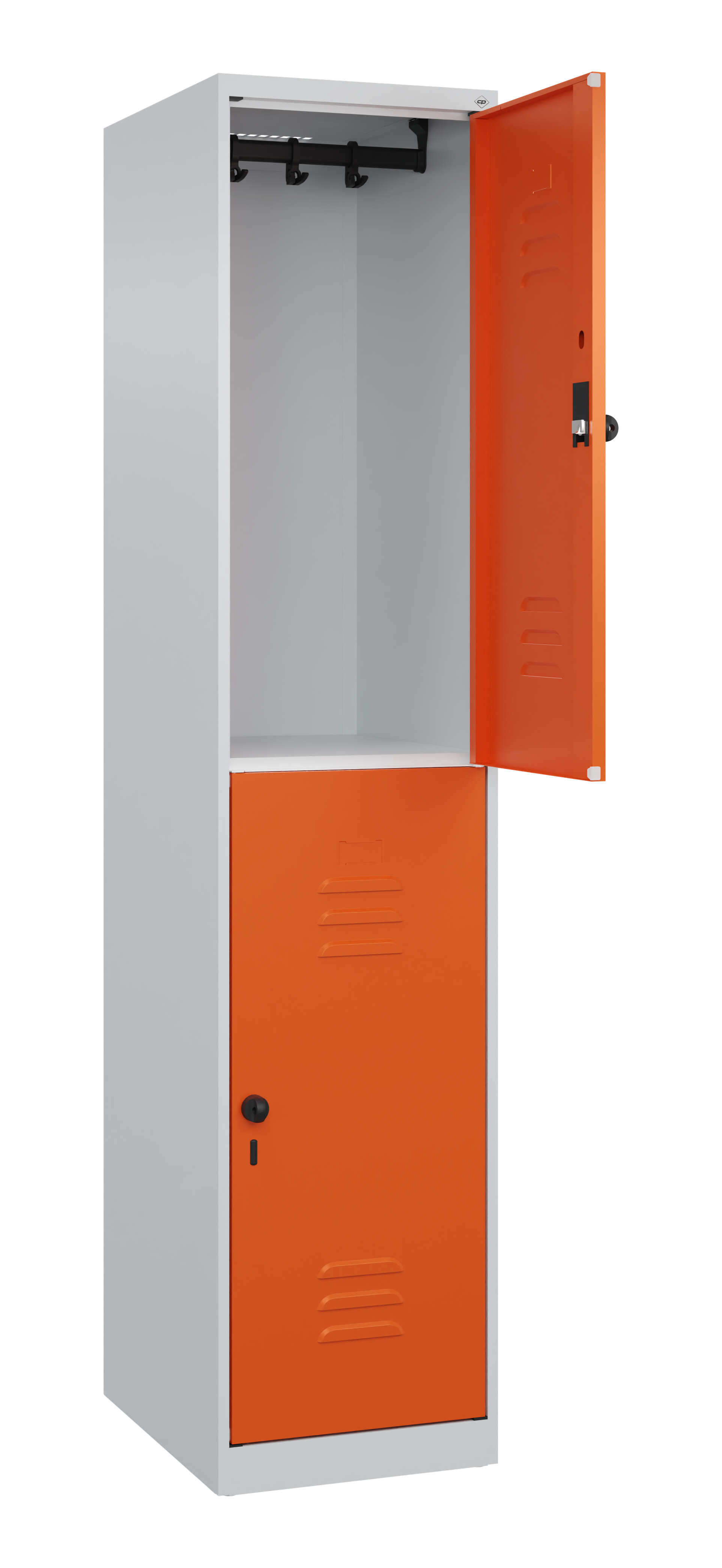 Doppelstock-Spind Classic Plus, 2 Fächer, 1850x400x500mm Doppelstock-Spind Classic Plus, 2 Fächer, 1850x400x500mm