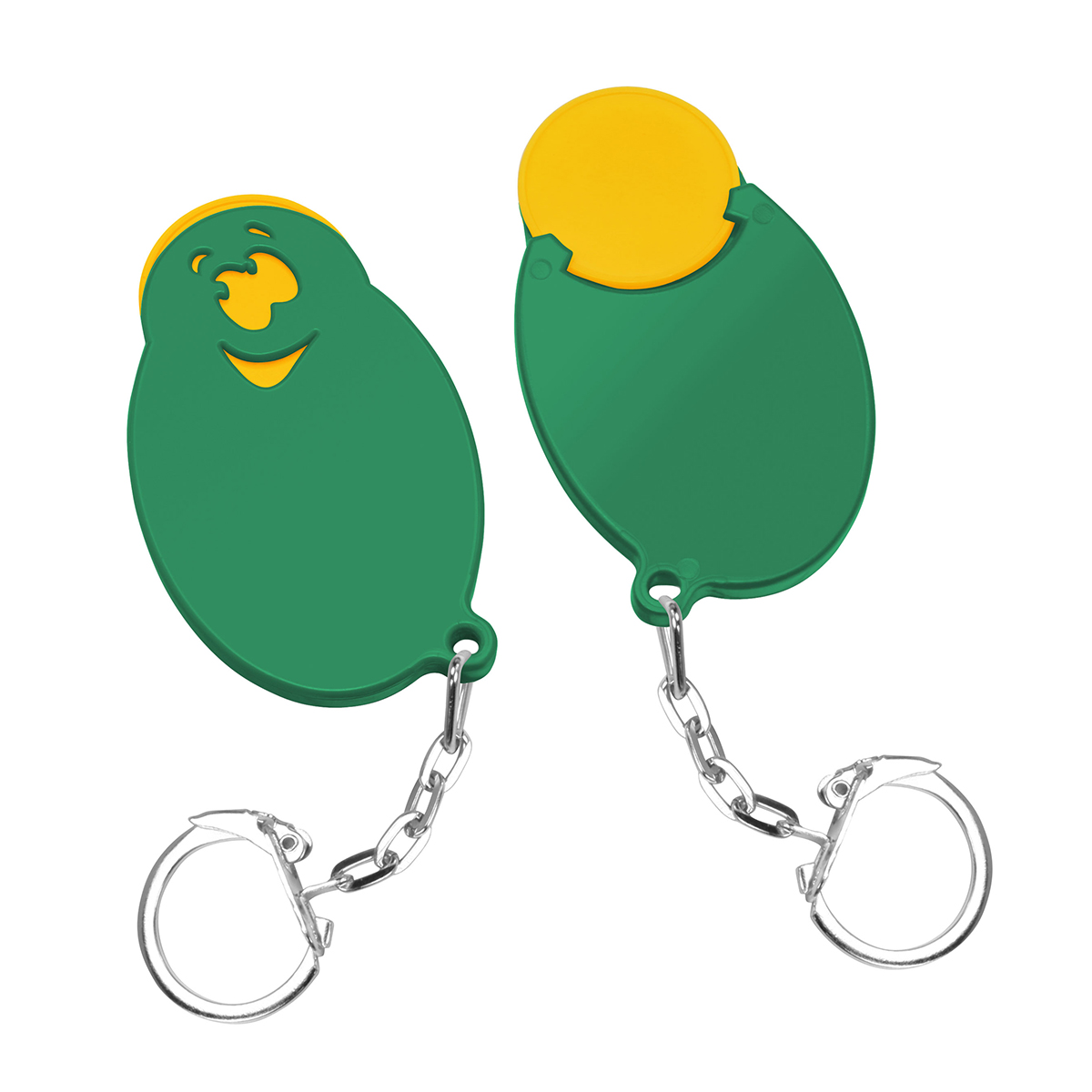 Chiphalter mit 1€-Chip Gesicht Chiphalter mit 1€-Chip Gesicht