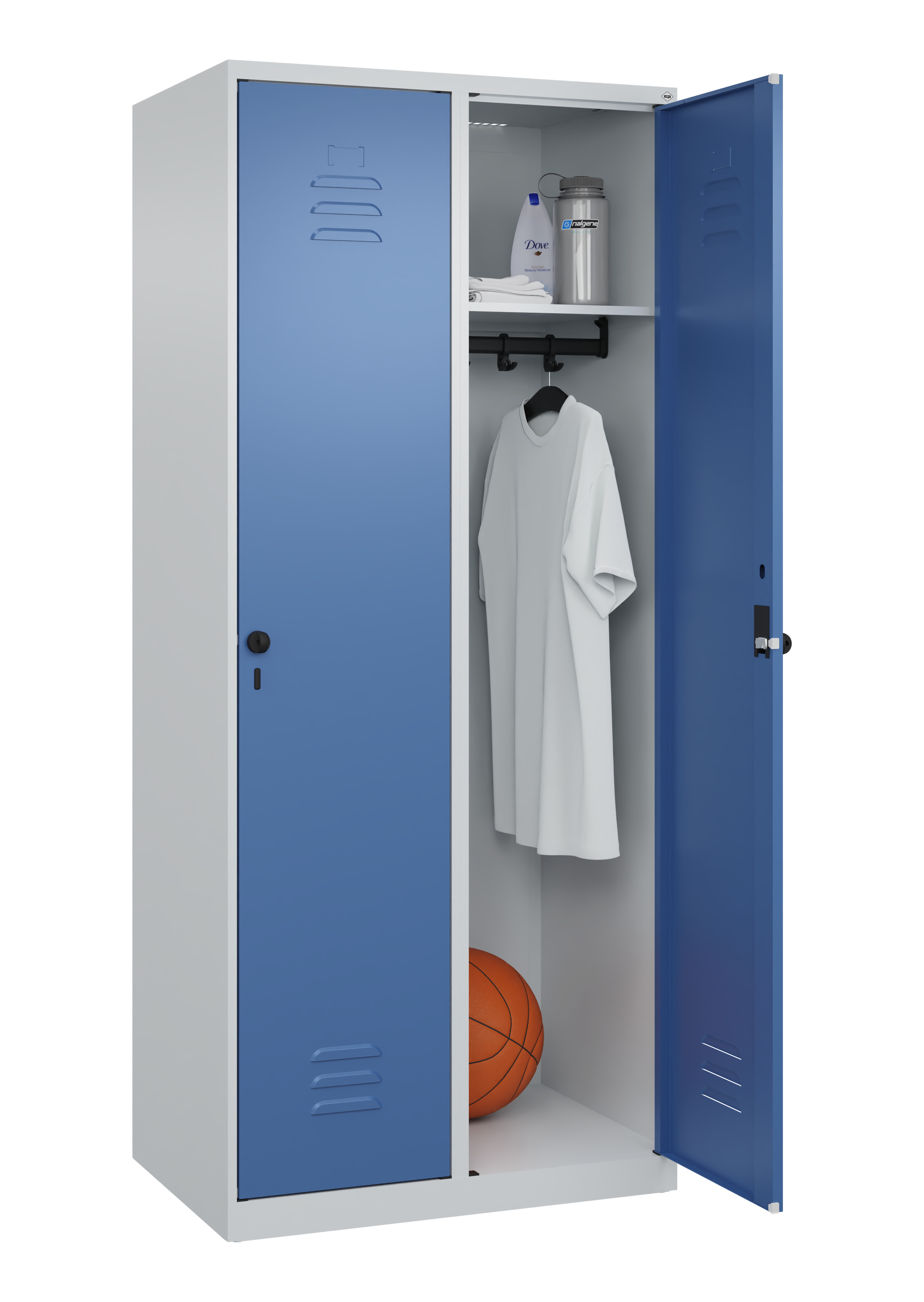 Spind Classic Plus, 2 Abteile, 1850x800x500mm