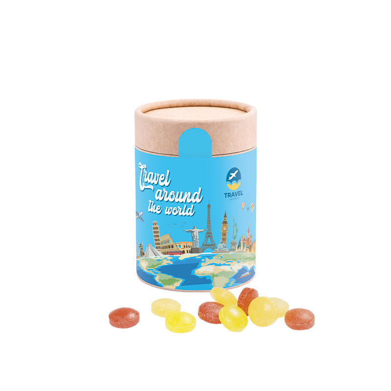 Papierdose Eco Maxi Mini Bonbons Fruchtmix Papierdose Eco Maxi Mini Bonbons Fruchtmix