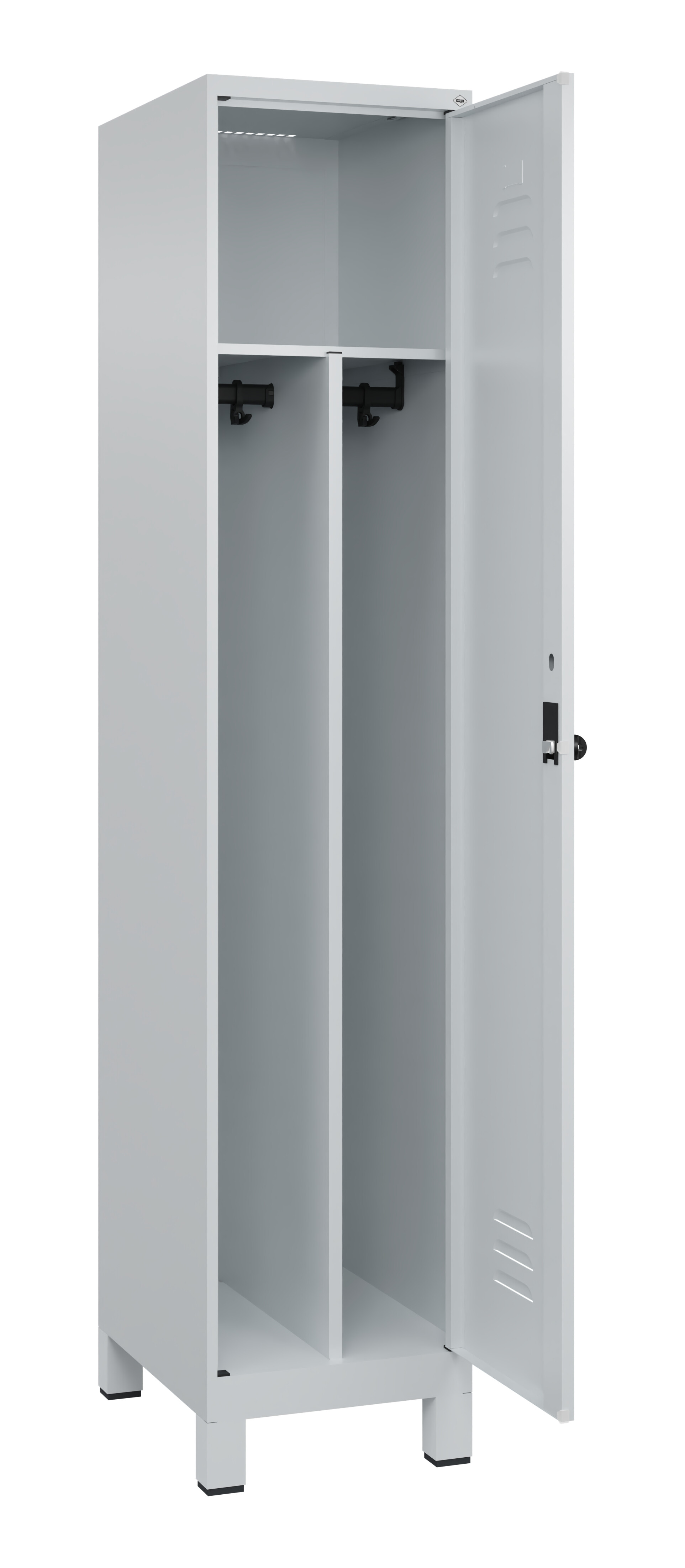 Spind Classic Plus, Füße, 1 Abteil, 1950x400x500mm Spind Classic Plus, Füße, 1 Abteil, 1950x400x500mm