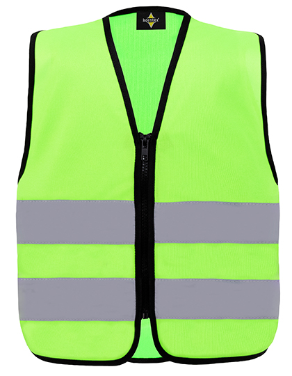 Korntex Kids´ Hi-Vis Safety Vest With Front Zipper Aalborg