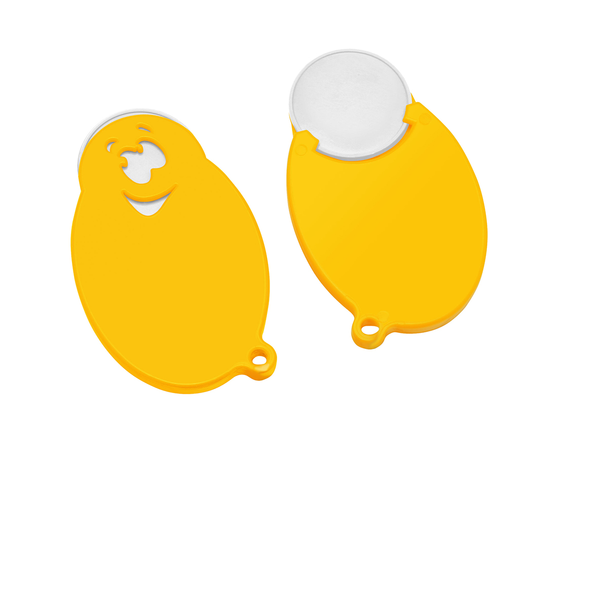 Chiphalter mit 1€-Chip Gesicht