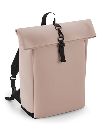 BagBase Matte PU Roll-Top Backpack