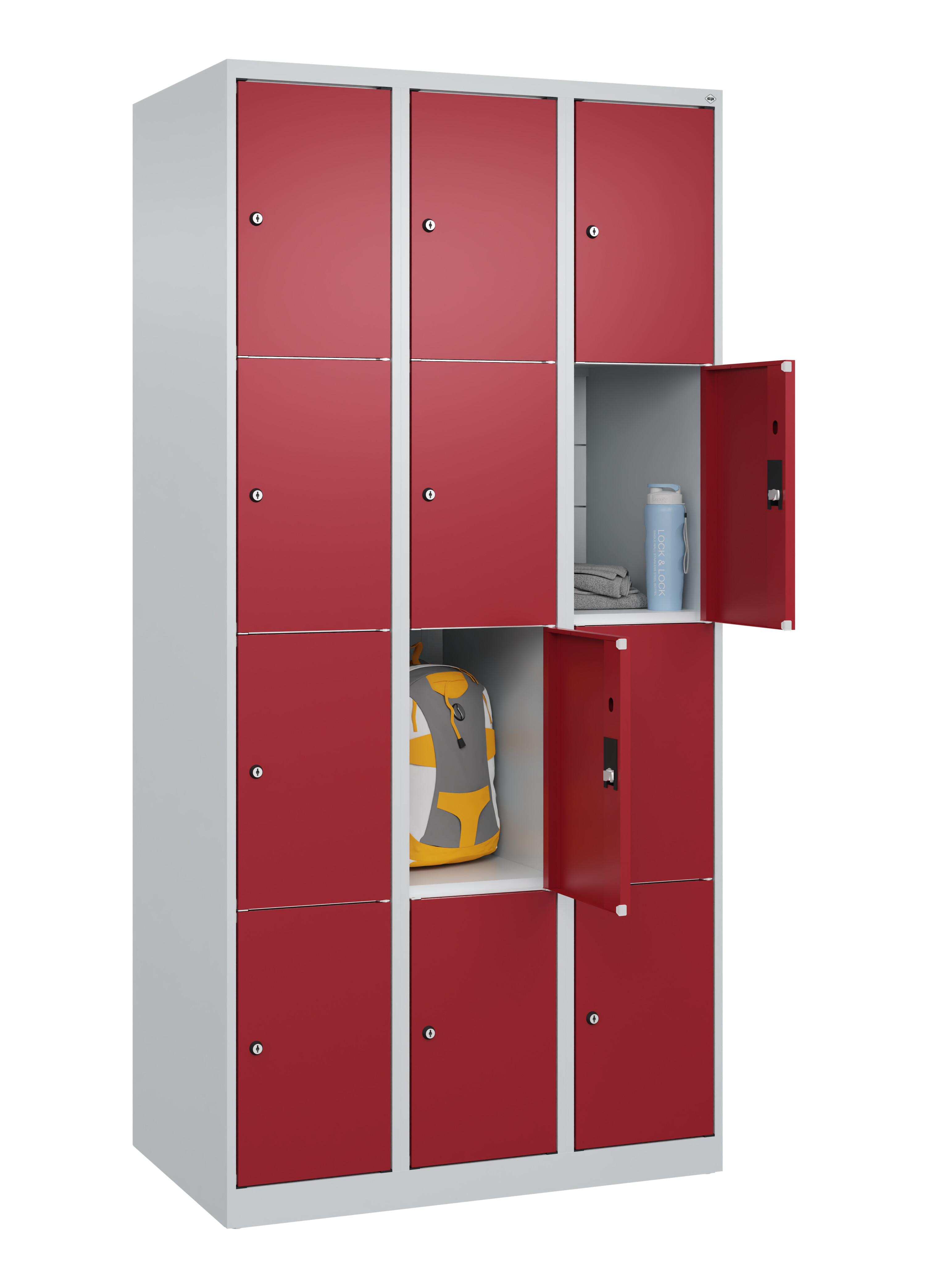 Schließfachschrank Classic Plus, 12 Fächer, 1850x900x500mm Schließfachschrank Classic Plus, 12 Fächer, 1850x900x500mm