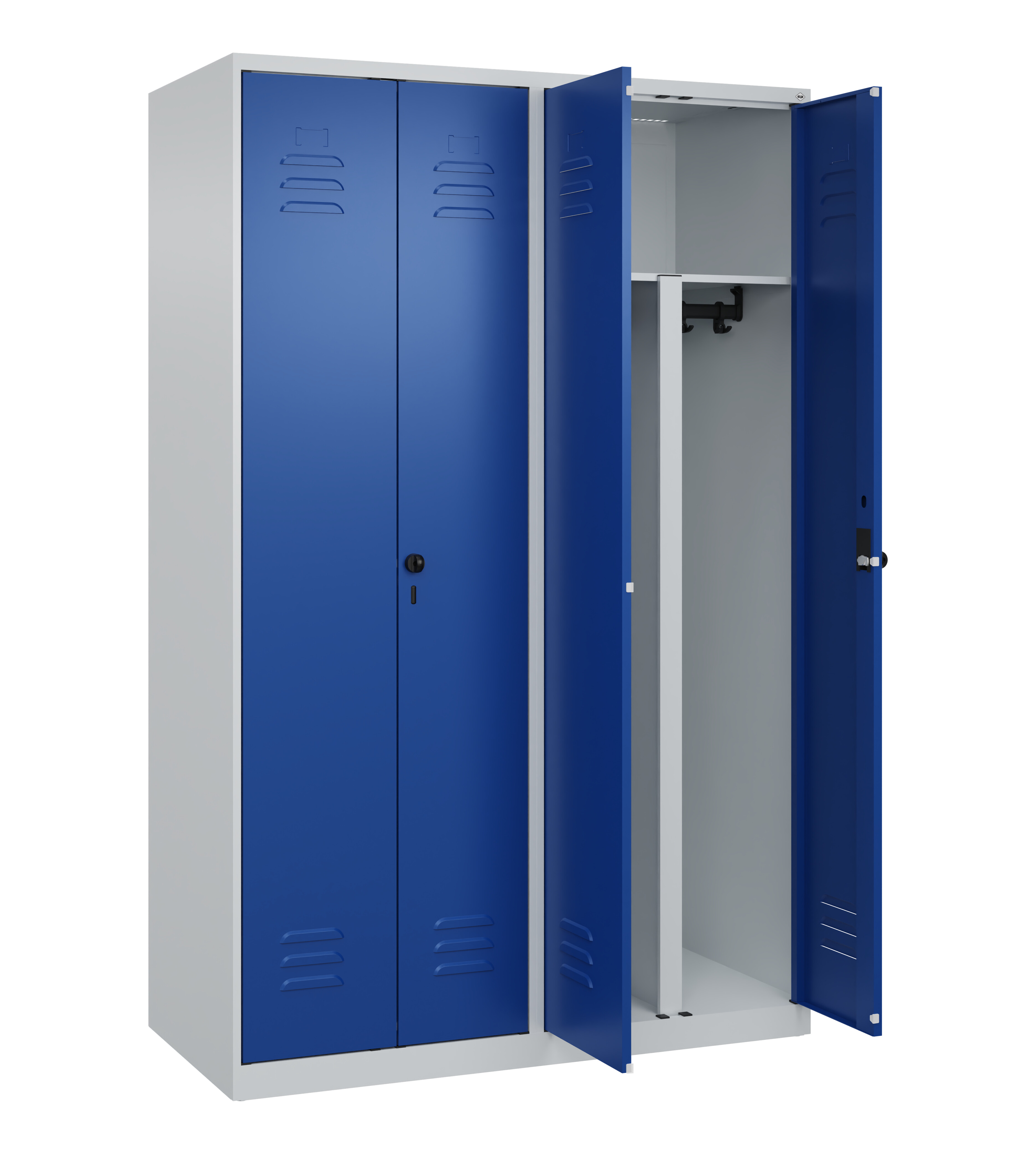 PSA Doppel-Spind Classic Plus, 4 Abteile, 1850x1200x500mm