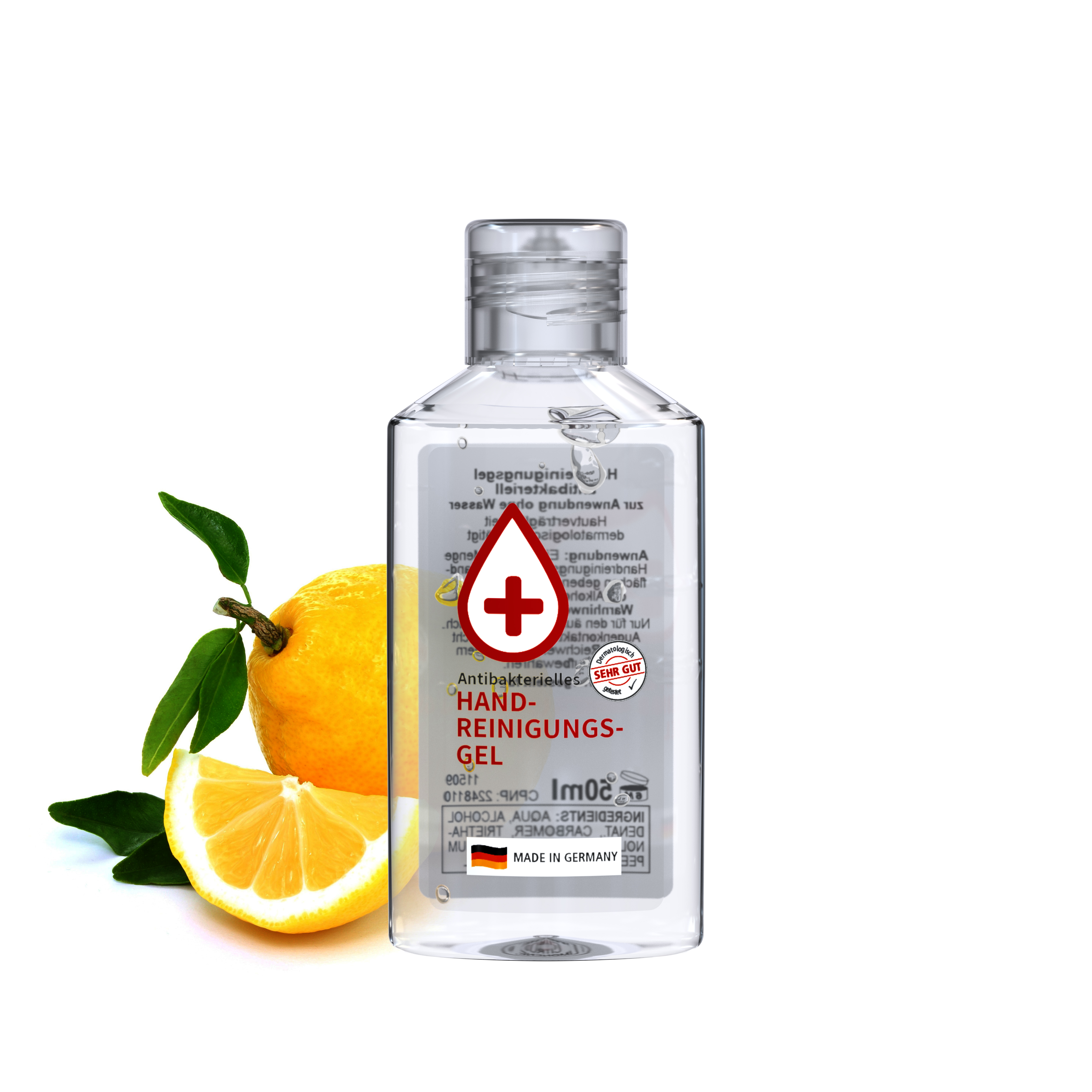 50 ml Flasche transp. - Handreinigungsgel antibakteriell - No Label Look 50 ml Flasche transp. - Handreinigungsgel antibakteriell - No Label Look