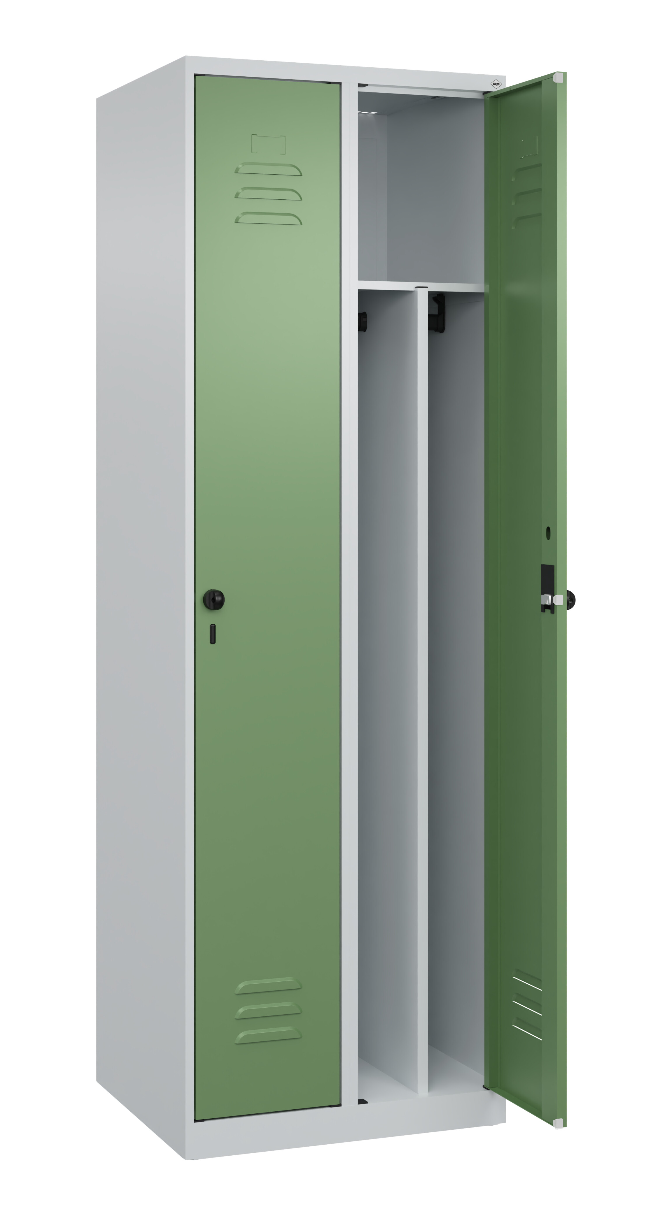 Spind Classic Plus, 2 Abteile, 1850x600x500mm