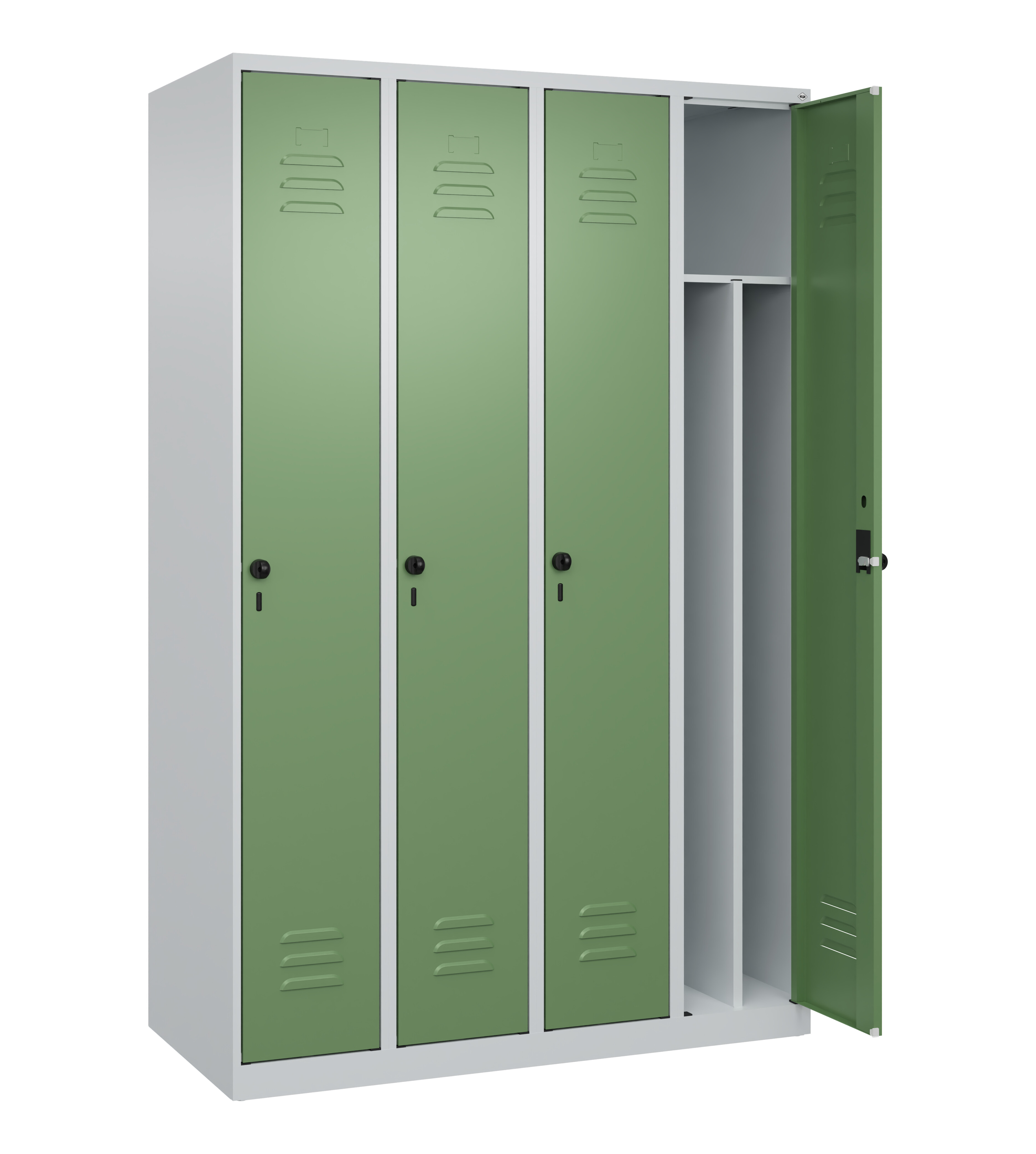 Spind Classic Plus, 4 Abteile, 1850x1200x500mm Spind Classic Plus, 4 Abteile, 1850x1200x500mm