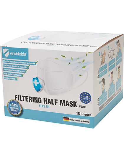 Virshields® Filtering Half Mask FFP2 NR (Pack of 10)