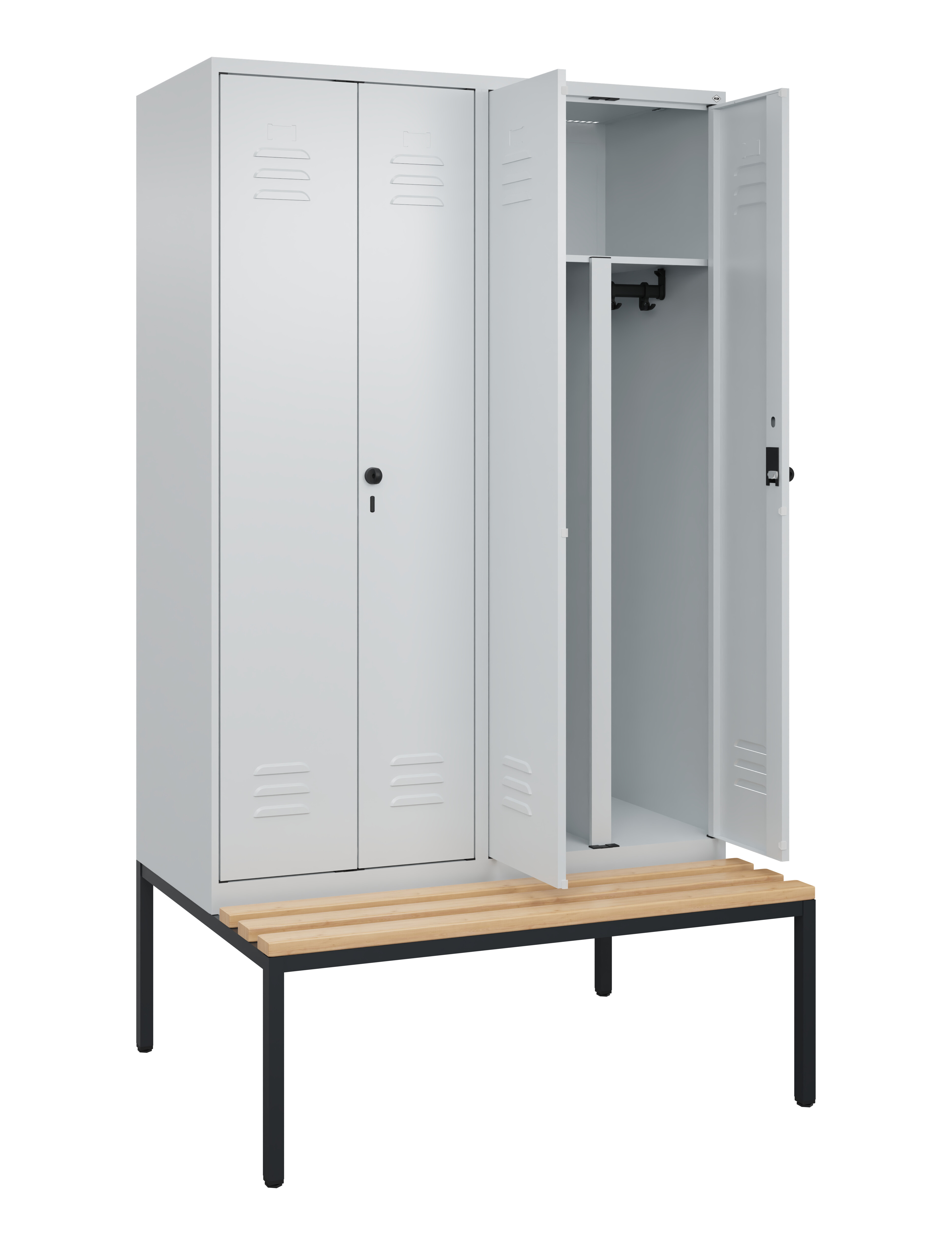 PSA Doppel-Spind Classic Plus, Bank, 4 Abteile, 2120x1200x815mm
