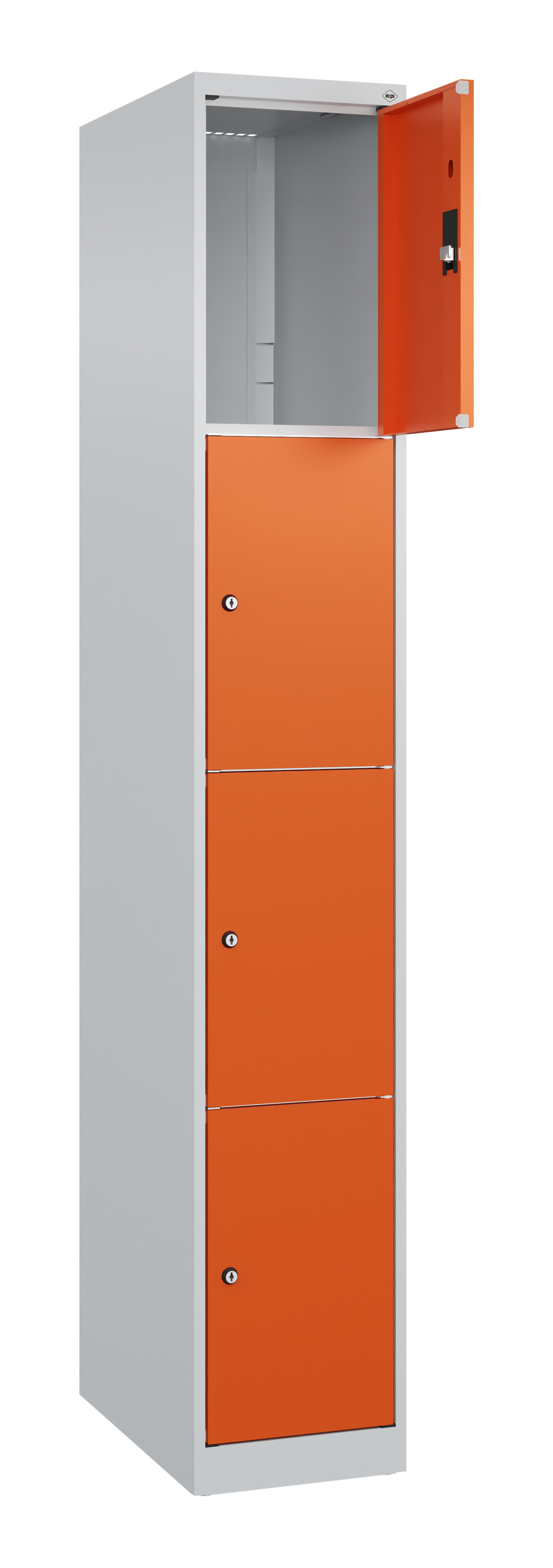 Schließfachschrank Classic Plus, 4 Fächer, 1850x300x500mm Schließfachschrank Classic Plus, 4 Fächer, 1850x300x500mm