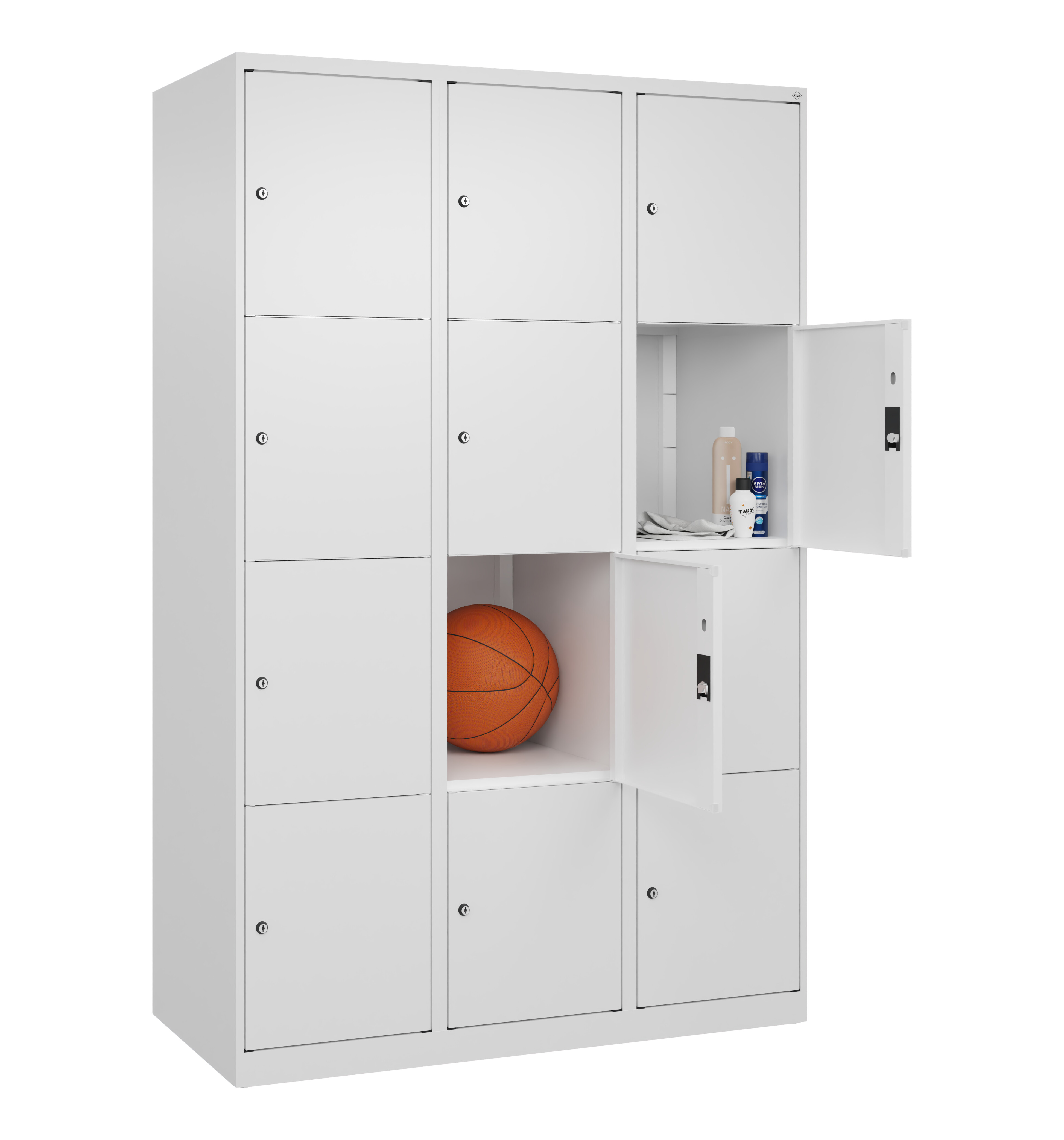 Schließfachschrank Classic Plus, 12 Fächer, 1850x1200x500mm Schließfachschrank Classic Plus, 12 Fächer, 1850x1200x500mm