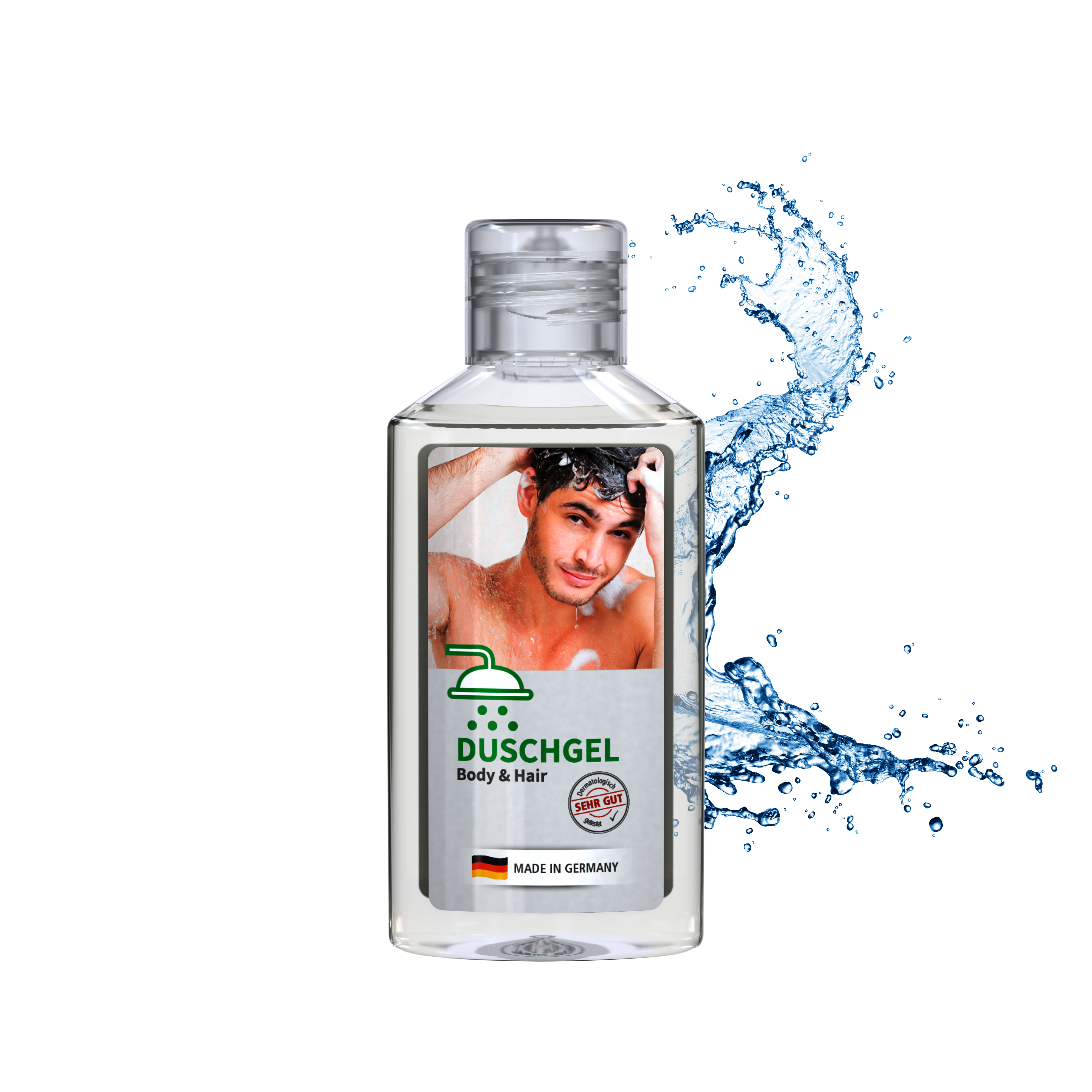 50 ml Flasche transp. - Duschgel Body & Hair - Body Label 50 ml Flasche transp. - Duschgel Body & Hair - Body Label