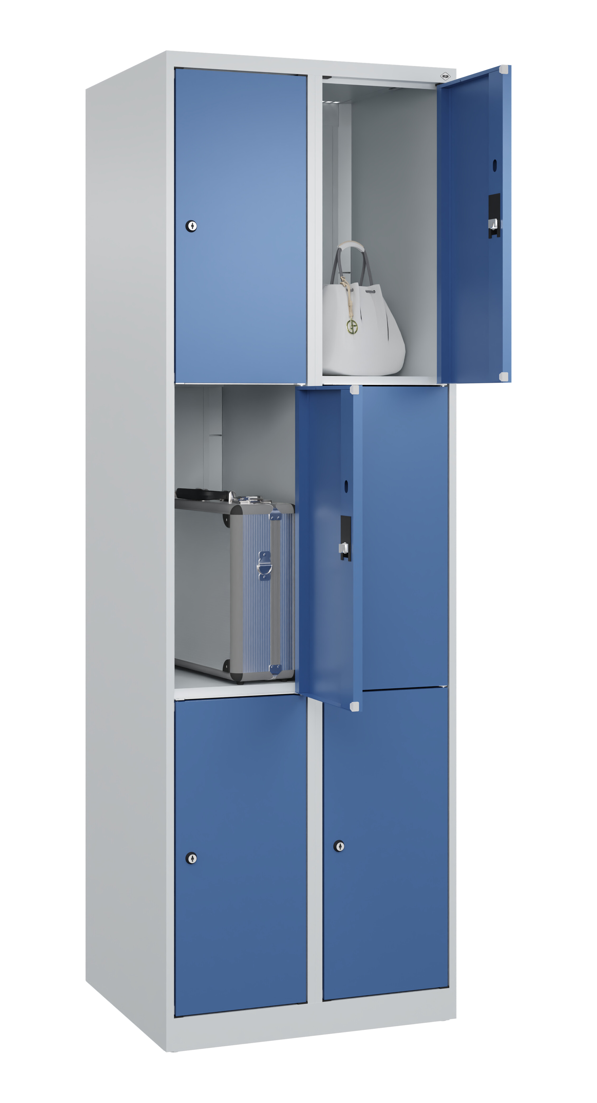 Schließfachschrank Classic Plus, 6 Fächer, 1850x600x500mm Schließfachschrank Classic Plus, 6 Fächer, 1850x600x500mm