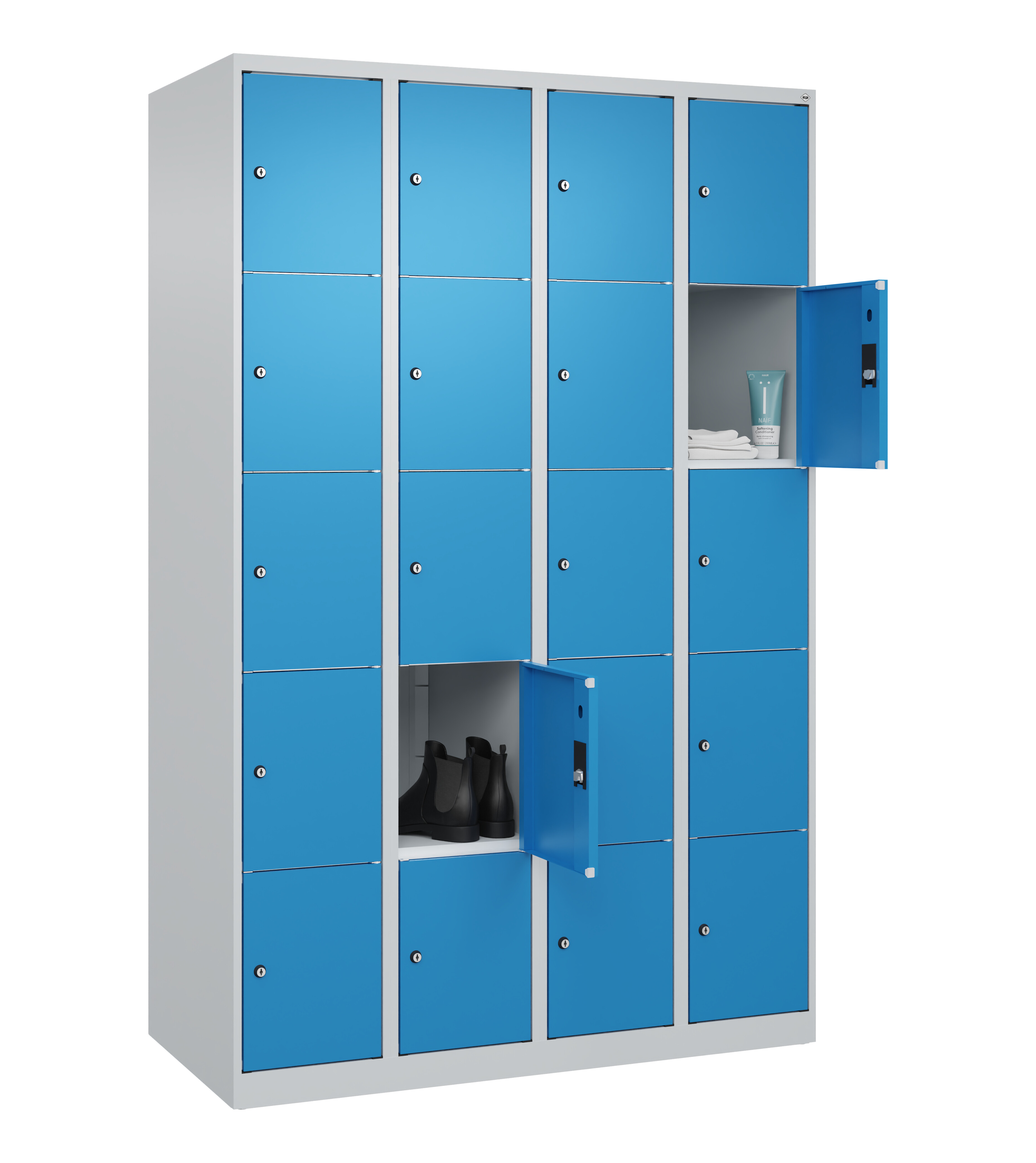 Schließfachschrank Classic Plus, 20 Fächer, 1850x1200x500mm