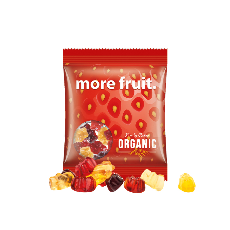 Minitüte 10 g Folie transparent Trolli Fruchtgummibären 30% Fruchtsaftqualität Minitüte 10 g Folie transparent Trolli Fruchtgummibären 30% Fruchtsaftqualität