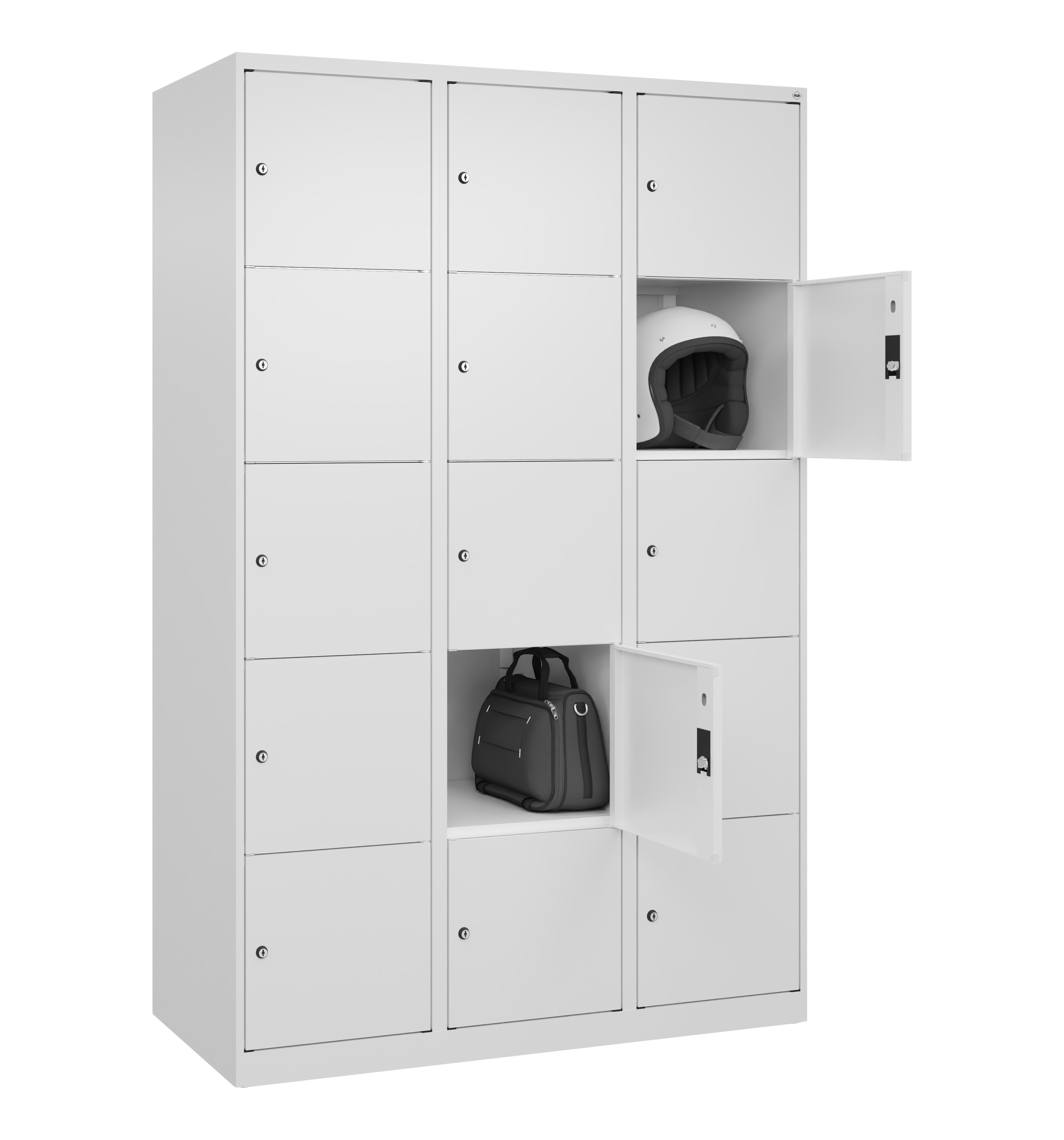 Schließfachschrank Classic Plus, 15 Fächer, 1850x1200x500mm Schließfachschrank Classic Plus, 15 Fächer, 1850x1200x500mm