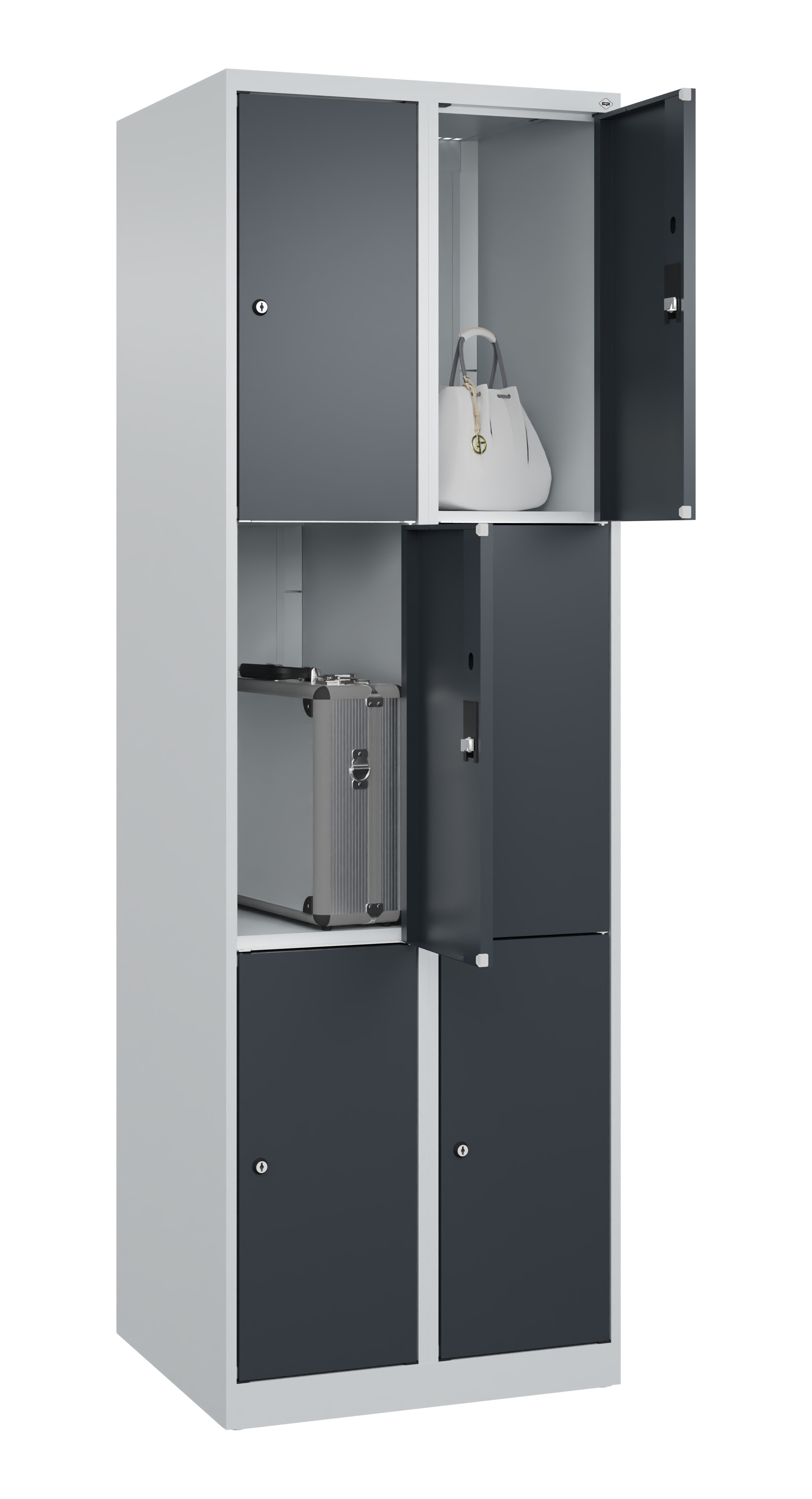 Schließfachschrank Classic Plus, 6 Fächer, 1850x600x500mm Schließfachschrank Classic Plus, 6 Fächer, 1850x600x500mm