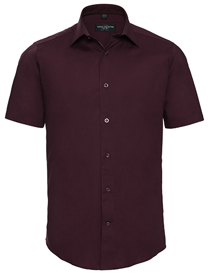 Russell Collection Men´s Short Sleeve Fitted Stretch Shirt