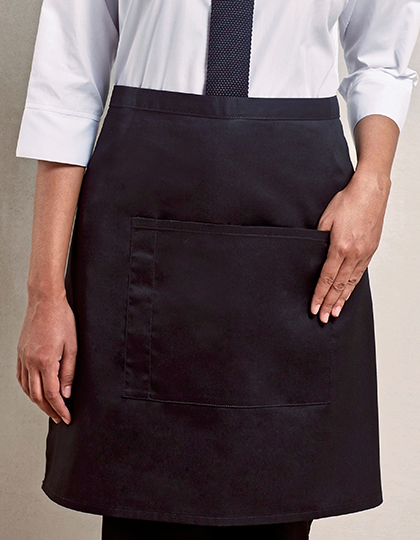 Premier Workwear Colours Mid Length Apron with Pocket