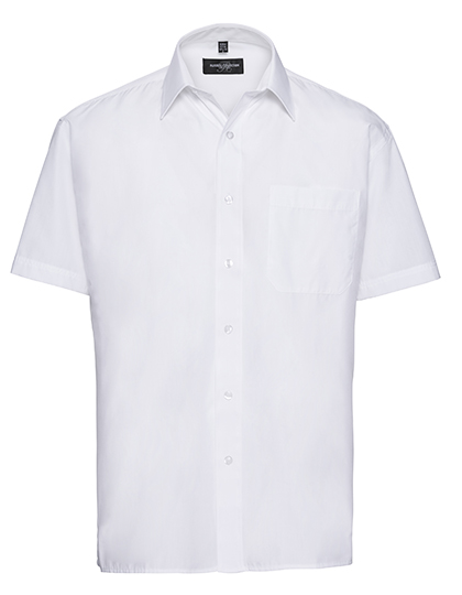 Russell Collection Men´s Short Sleeve Classic Polycotton Poplin Shirt