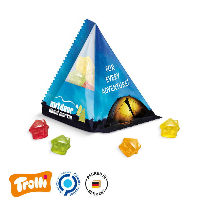 Fruchtgummi Tetraeder Folie transparent Trolli Fruchtgummi Haus Fruchtgummi Tetraeder Folie transparent Trolli Fruchtgummi Haus
