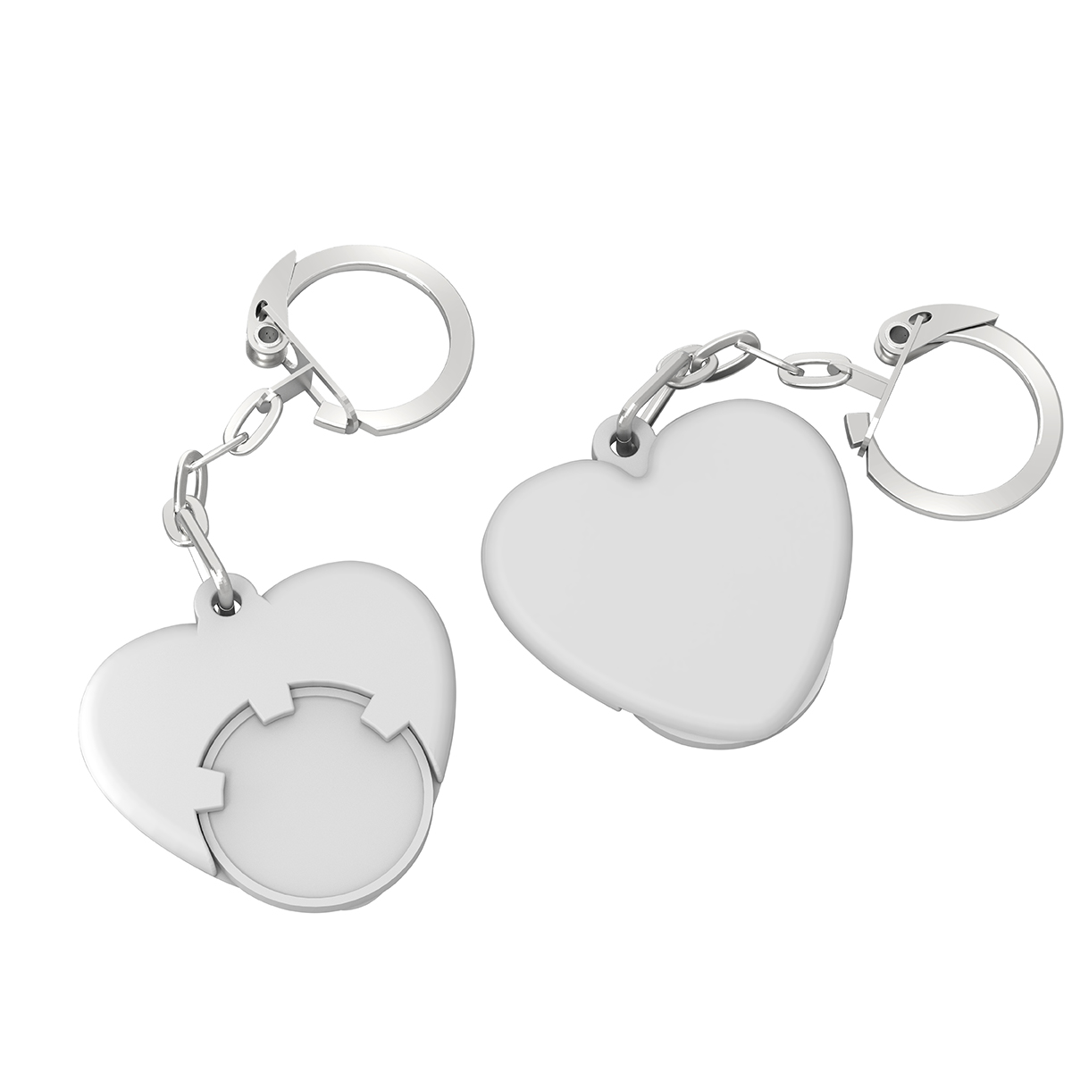 Chiphalter mit 1€-Chip Herz Chiphalter mit 1€-Chip Herz