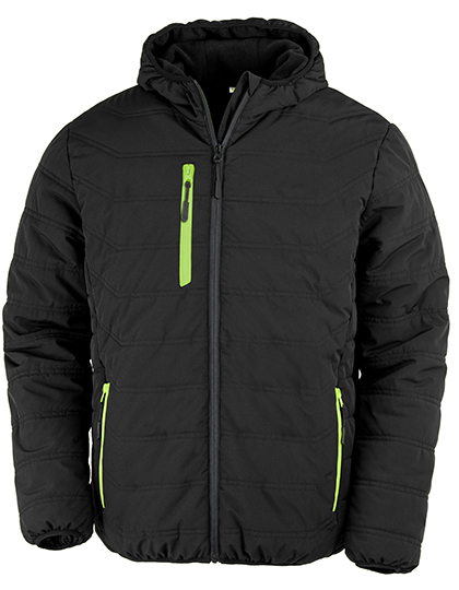 Result Genuine Recycled Recycled Black Compass Padded Winter Jacket