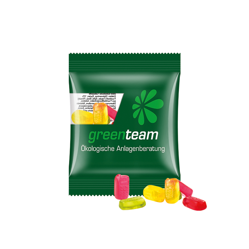 Minitüte 15 g kompostierbare Folie transparent Trolli Fruchtgummi Handy Minitüte 15 g kompostierbare Folie transparent Trolli Fruchtgummi Handy