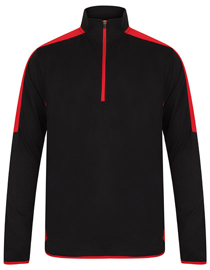 Finden+Hales Adults 1'4 Zip Midlayer With Contrast Panelling Finden+Hales Adults 1'4 Zip Midlayer With Contrast Panelling