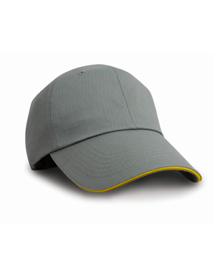 Result Headwear Herringbone Cap With Sandwich Peak